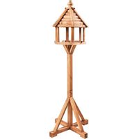 Gardman Wooden Rockingham Bird Table Free Standing House Feeder Hexagonal Roof