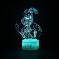 3D-Superhelden-Nachtlicht Spiderman-Spielzeug für Jungen, Nachtlicht für Weihnachten oder Geburtstagsfeiern für Kinder, Mädchen und Jungen (Spiderman)