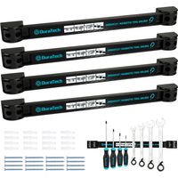 Barre aimantée pour outils – 4 barres magnétiques 30,5 x 2,3 cm – Aimants puissants jusqu'à 6,8 kg – Installation facile pour garage et atelier – Duratech
