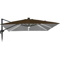 Tela Parasol Jardín 3 x 3 Brazos Aluminio Paradise LED Brown Light