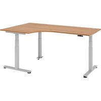 bümö Schreibtisch elektrisch XDSM Eckform: 200 x 120 cm Nussbaum