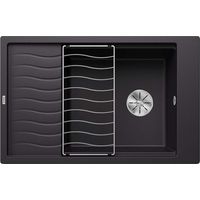 Blanco – Évier en silgranit 1 bac 78x50 cm noir – Montage sur plan – Grille égouttoir inox – SKU 525883