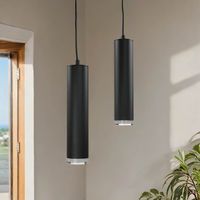 Pendelleuchte Schwarz E27 Aluminium Modern Hängelampe