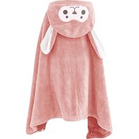 Ultra Soft Hooded Baby Towel Cartoon Kids Bath Towel with Cute Hood for Babies Toddlers Infants 701-Pink
