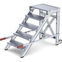 Escalera de plataforma anchura de los peldaños 600 mm carga