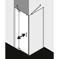 Kermi Porte battante Filia XP 1WL 1230x 2000 GAK : 1185-1210 SIHG verre trempé Opaco