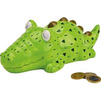 Tirelire en céramique crocodile