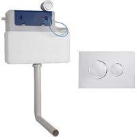 Roper Rhodes Cascade Concealed Dual Flush WC Toilet Cistern + Chrome Flush Plate
