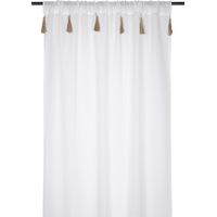 Cortina estilo boho IBIZA 140x260 blanco roto