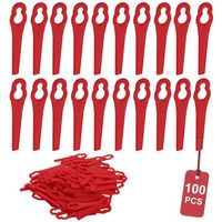 Lot de 100 Améliorer Lames de Rechange en Plastique Épais Bonne Ténacité Lames pour Coupe-Bordure Rouge