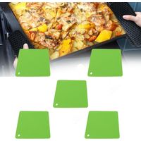 Set de 5 Coussinets Antiadhérents en Silicone Résistant à la Chaleur (18.5cm) - Trivet Mat Protection Plan de Travail Vert