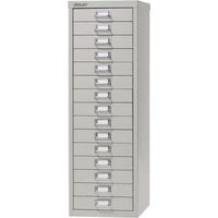 Bisley 15 Drawer A4 Filing Cabinet - Grey