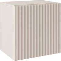 Selsey Sunds – Comodino con frontale a lamelle scanalate, 1 anta, beige cashmere, 50 cm