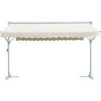 Store Banne - Auvent sur pied 4x3 m Crème fr11039 - Maison La Vie