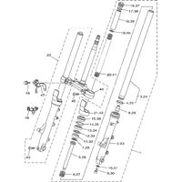 Yamaha 5VU-23102-10 – Fourche avant complète „Gauche“ – T-max 500 05-07
