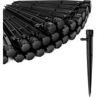 60 têtes et accessoires d'irrigation goutte à goutte, goutteurs d'irrigation professionnels, accessoires et têtes de système d'arrosage, adaptés aux tuyaux d'irrigation goutte à goutte de 1/4 pouce.