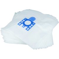 vhbw 10x Sacs compatible avec Miele Exquisit GTI, Exquisit SE, FJM aspirateur - microfibres non tissées, Typ F/J, 27cm x 20cm, blanc / bleu