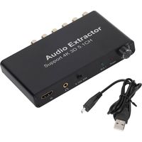 Extracteur Audio RCA 4K 3D 5.1CH pour PS4, DVD, Télévision HD - Convertisseur Audio Analogique Multimédia