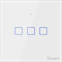 Sonoff T0EU3C Interruttore Smart a Parete Wifi Vetro Temperato Policarbonato Bianco