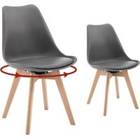 WOLTU Set di 2 sedie da pranzo, CapacitĂ di Carico 120 kg, Grigio