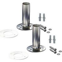 Platine pour échelle droite 43 mm – Lot de 2 – Fixation solide sur plage de piscine – Résistante aux projections d'eau et chlore – Flexinox