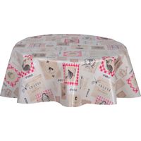 Nappe en toile cirée ronde grand format UNDO