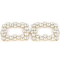 1 paire de boucles de chaussures en métal avec strass cristal, décoration mariage fête (1)