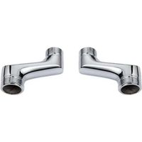 Ahlsen Raccord Excentré Mitigeur Bain Douche,Raccord Laiton Coudé RéDucteur,Bras Pivotant RéGlable,Raccord Excentré 1/2 3/4,Raccord Excentré Wc