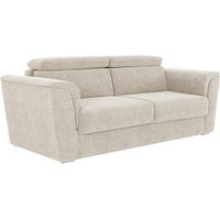 Divano letto 4 posti a ribalta Posto letto 160 cm Materasso 18 cm in Tessuto Beige - RIZORA