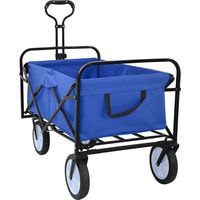 vidaXL Chariot à Main Pliable Bleu 94 x 53 x 99 cm Tissu Oxford