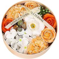 Rosenblüten-Seifenset mit Geschenkbox, realistische Rosenblüte (16,2 x 8,2 cm), handgefertigt, stilvolles Geschenk zum Jahrestag oder Muttertag – ideal als Valentinstagsgeschenk.-Style C