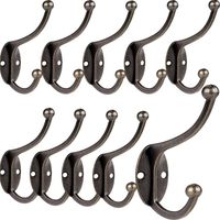 10 Stück Retro-Haken, Kleiderhaken, Wandmontage, Vintage-Metall-Türhaken für Badezimmer, Küche, Schlafzimmer, Eingangsbereich (Kupfer)