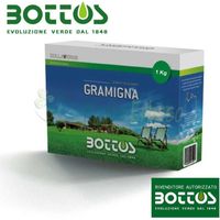 Graine de gramigna commune pour pelouse 1 Kg – Résistante à la sécheresse – Pour exposition en plein soleil – Manteau épais et compact – Bottos