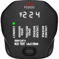 Plug Digital Socket Tester FS202D PROTEZIONE DA PERDITE RCD portatile TENDITORE DI POTENZA POWER-TESTER-SOCKETTER