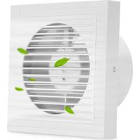 TolleTour Ventilatore da 150 mm, estrattore d'aria, VMC con valvola di non ritorno, VMC per bagno, cucina, ufficio, WC, silenzioso