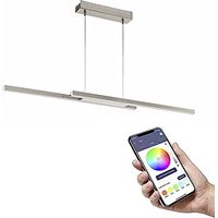 Lampadario Contemporaneo Fraioli-Z Alluminio Nichel 2 Luci Led 17W 4800Lm