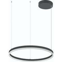 Suspension Luminaire LED D600 42W Variable Noir Mat ZAMBELIS - Blanc chaud - 3000K