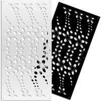 SPRING - Panneau ajouré en PVC - Brise-soleil - Dimension : 47x94 cm - Couleur : noir
