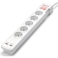 salicru SPS SAFE 5+ Steckdosenleiste weiß mit 5 USB-Anschlüssen