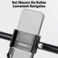 Al Alloy Bicycle Mobile Phone Holder Scooter Rotatable Smartphone Holder-90 Degree-Metal look