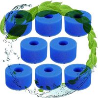 Lot de 8 éponges filtrantes pour filtre type S1 - Réutilisables et lavables - En mousse - Pour filtre à spa Lazy Spa