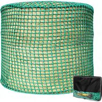 Filet à foin pour balles rondes, ø 150 cm, hauteur 150 cm, filet à foin à mailles fines, filet à foin résistant à l'usure pour chevaux, diamètre des balles rondes, taille des mailles 4,5 x 4,5 cm, con