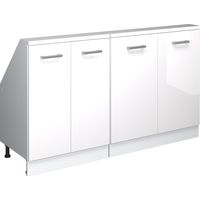 Dachschrägenschrank Rion, Weiß/Weiß Hochglanz, 2er Set, Vicco