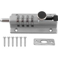 Serrure à combinaison sécurisée sans clé - Antidérapante et antirouille - Zinc Alloy 4 chiffres (123mm) - Pour portillon, enclos, ferme, cabane, garage