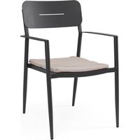 Sedia "Nebula" struttura in alluminio con cuscino seduta per interni -Antracite / Confezione da 1 Pezzo