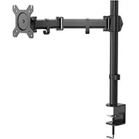 NOX XTREME PRODUCTS Monitor Stand 13″/27" -NXLITESNGLSTAND- Kabelmanagement, Gelenkarme, Compatible VESA 75/100, Tischklemme, 3D-verstellbar, Schwarz