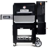Barbecue à charbon Gravity Series 800 – Atteint 350°C en 14 min – Panneau digital et application mobile – Grilles en fonte et plaque de cuisson – Masterbuilt