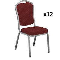 Set 12 chaises intérieur rouge AMADEUS garbar