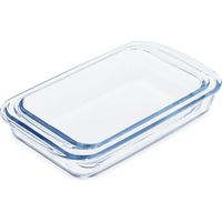 Juego de 2 posavasos de cristal