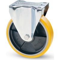 Avo RUOTA FISSA PER CARRELLI POLIURETANO art.22A mm. 80-piastra mm.100x85